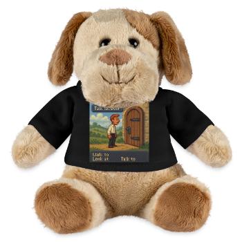 Talk to Door - Pixel Art Gaming - MiniFeet® Hund Helge - Schwarz - Vorne
