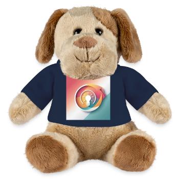 Illustration de créativité abstraite - Chien en peluche Helge MiniFeet® - bleu marine - Devant