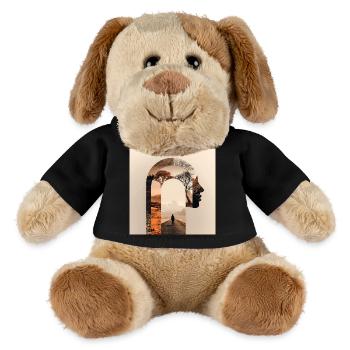Voyage introspectif avec silhouette nature - Chien en peluche Helge MiniFeet® - noir - Devant