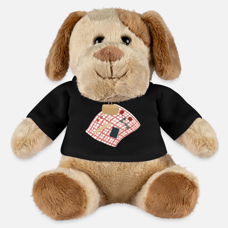 Rustic Picnic Scene Illustration - MiniFeet® Dog Helge - black
