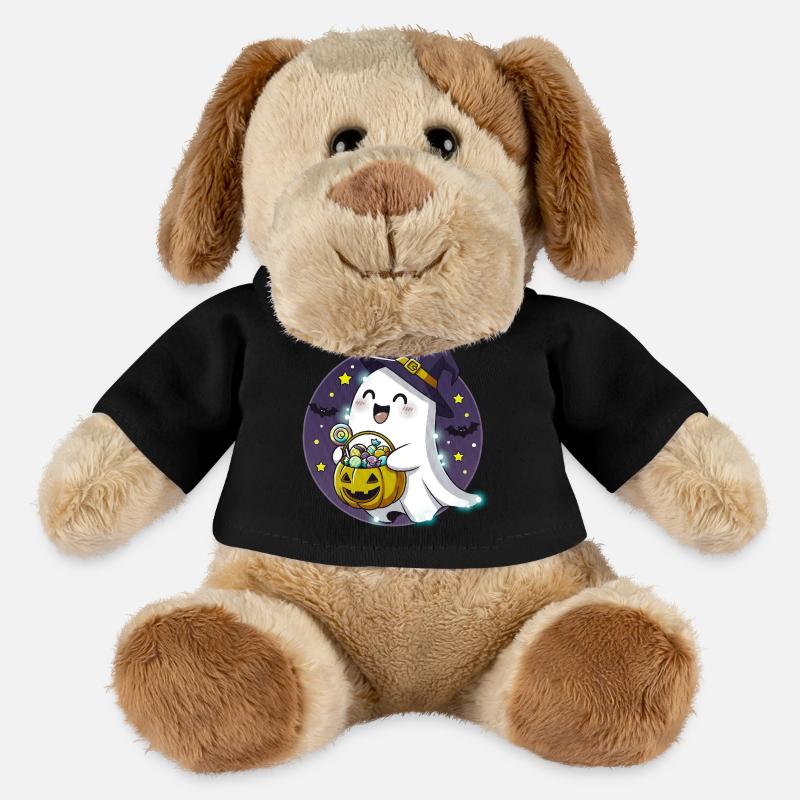 Whimsical Halloween Ghost with Candy Basket - MiniFeet® Dog Helge - black
