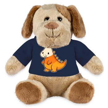 Playful dinosaur motif for children - MiniFeet® Dog Helge - french navy - Front