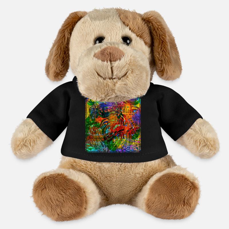 Mots & Oiseaux V2 - Chien en peluche Helge MiniFeet® - noir