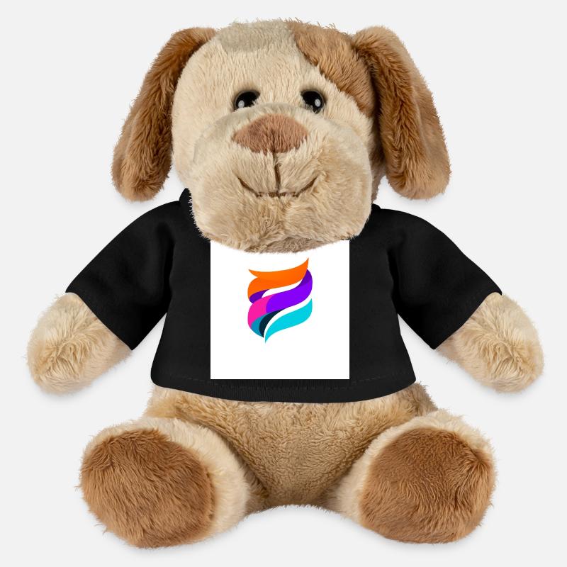 Bunte Ribbon-Form Abstrakt - MiniFeet® Hund Helge - Schwarz
