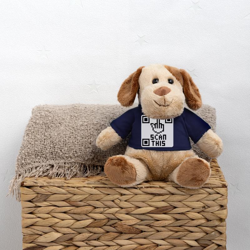 QRcode Mittelfinger MiniFeet® Hund Helge