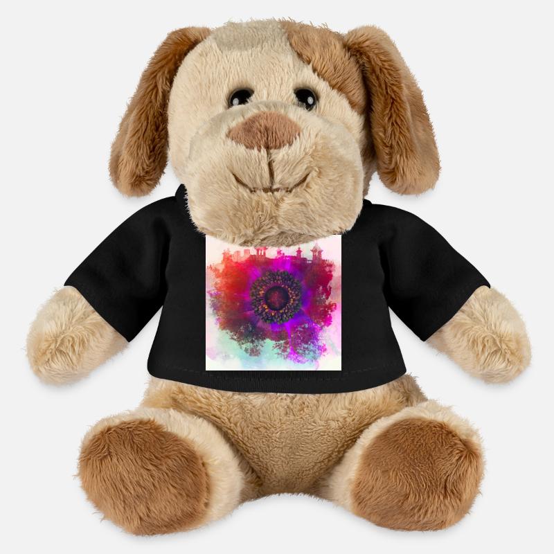 Abstract poppy - MiniFeet® Dog Helge - black