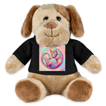 Pastel Mosaic Cat Gentle and Artful - MiniFeet® Dog Helge - black - Front
