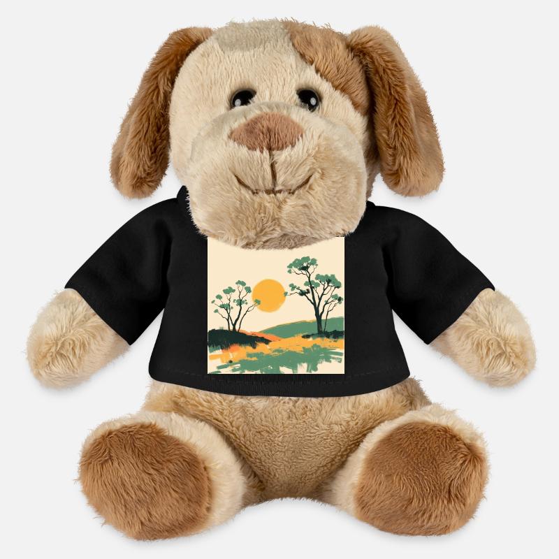 Sonnenhorizont und Kiefern - MiniFeet® Hund Helge - Schwarz