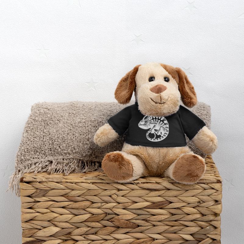 Caméléon mignon en mode camouflage Chien en peluche Helge MiniFeet®