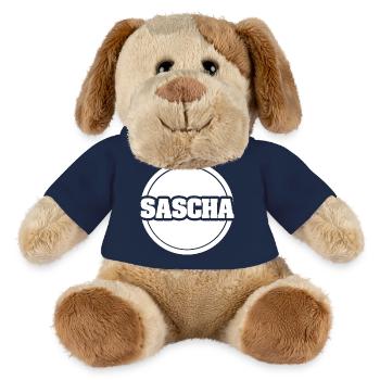 First name Sascha - MiniFeet® Dog Helge - french navy - Front