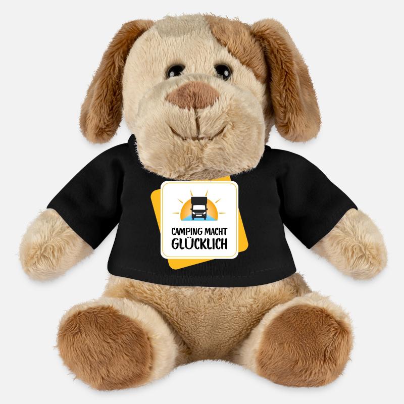 Camping macht glücklich – Wohnmobil Design - MiniFeet® Hund Helge - Schwarz