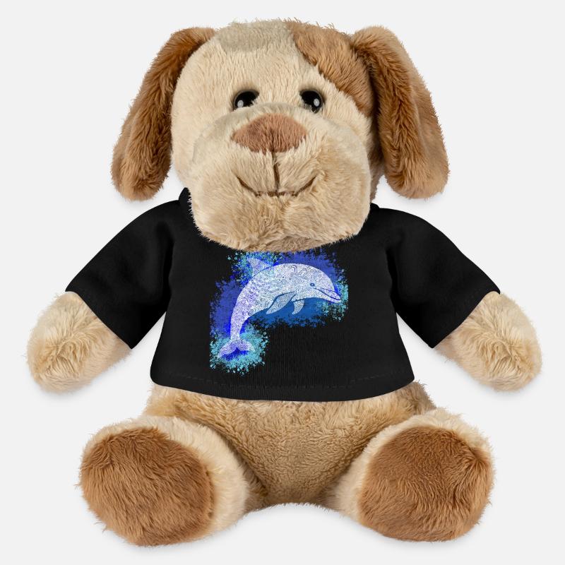 Zentangle Dolphin - MiniFeet® Dog Helge - black