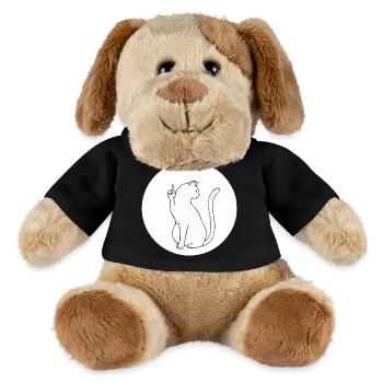 Katze Katzen Cat Kätzchen Mieze Mittelfinger - MiniFeet® Hund Helge - Schwarz - Vorne