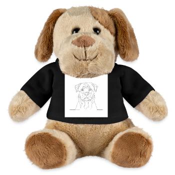 Rottweiler - Chien en peluche Helge MiniFeet® - noir - Devant