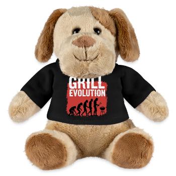 Grill Evolution Lustiger Grillmeister Spruch - MiniFeet® Hund Helge - Schwarz - Vorne