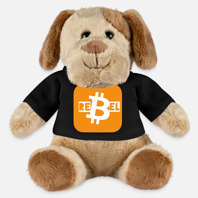 Bitcoin Rebel - Chien en peluche Helge MiniFeet® - noir
