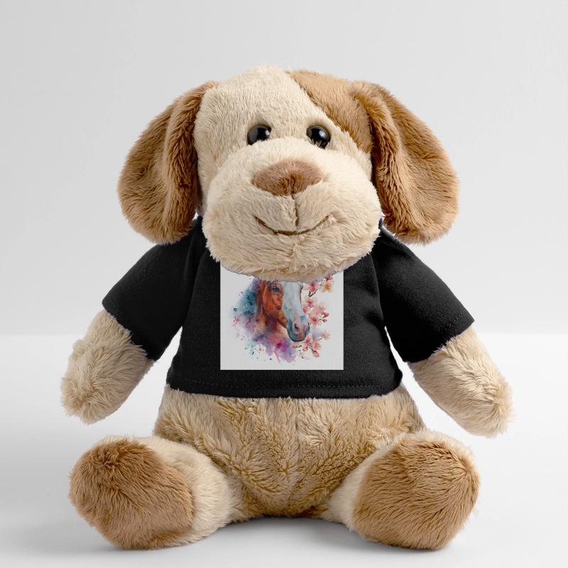 Aquarellpferd mit Blüten MiniFeet® Hund Helge
