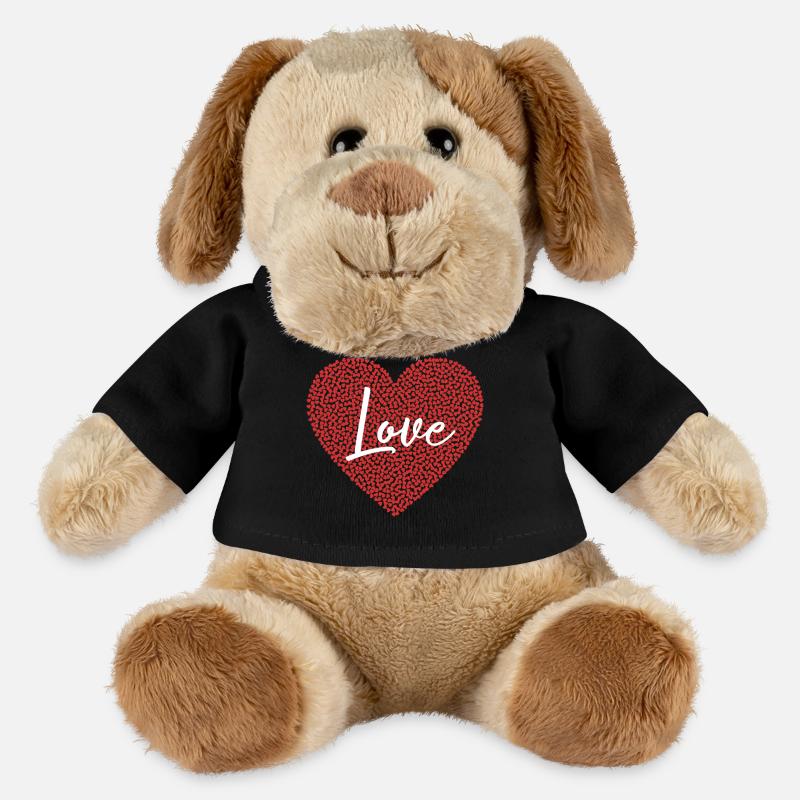 Herz der Liebe Herz Liebe Valentinstagsgeschenk - MiniFeet® Hund Helge - Schwarz