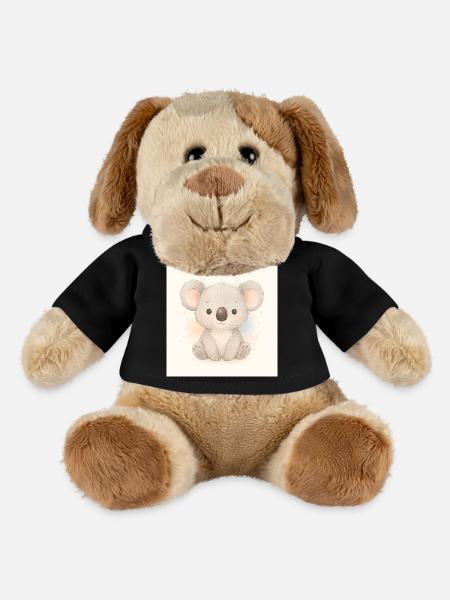 Kindermotiv_Koala - Chien en peluche Helge MiniFeet® - noir