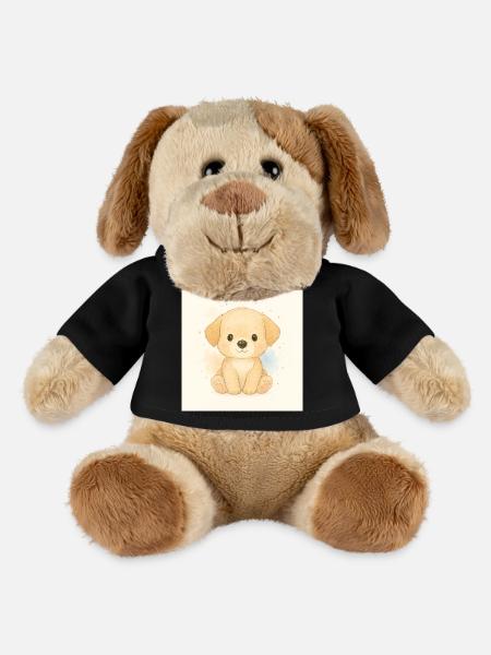 Kindermotiv_Welpen - Chien en peluche Helge MiniFeet® - noir