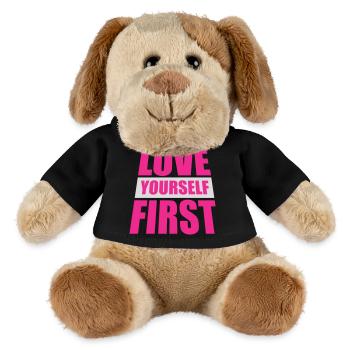 Love Yourself First Self-Love Self-Care - MiniFeet® Dog Helge - black - Front