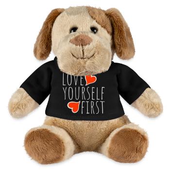 Love Yourself First Self-Love Self-Care - MiniFeet® Dog Helge - black - Front