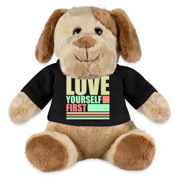 Love Yourself First Self-Love Self-Care - MiniFeet® Dog Helge - black - Front