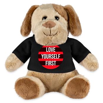 Love Yourself First Self-Love Self-Care - MiniFeet® Dog Helge - black - Front