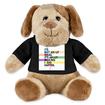 Make Ideas Happen – Kreativer Motivationsspruch - MiniFeet® Hund Helge - Schwarz - Vorne