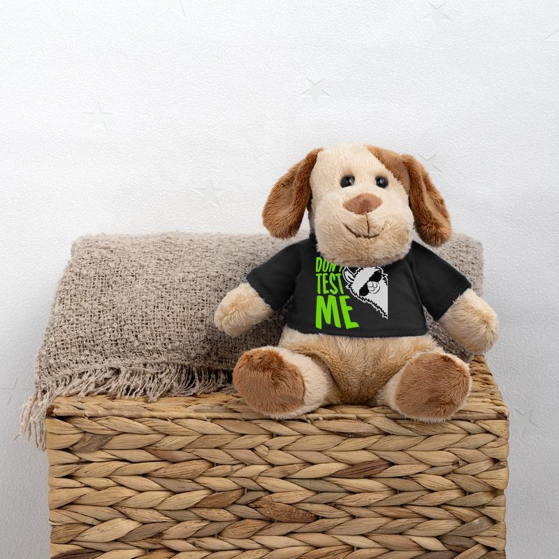 Ne me teste pas Lama Citation drôle coquine Logo Chien en peluche Helge MiniFeet®