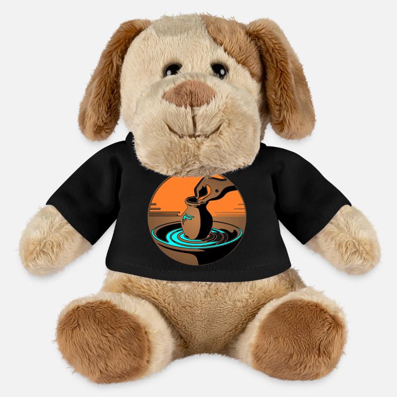 Zen Pottery Master - Édition Bleue - Chien en peluche Helge MiniFeet® - noir