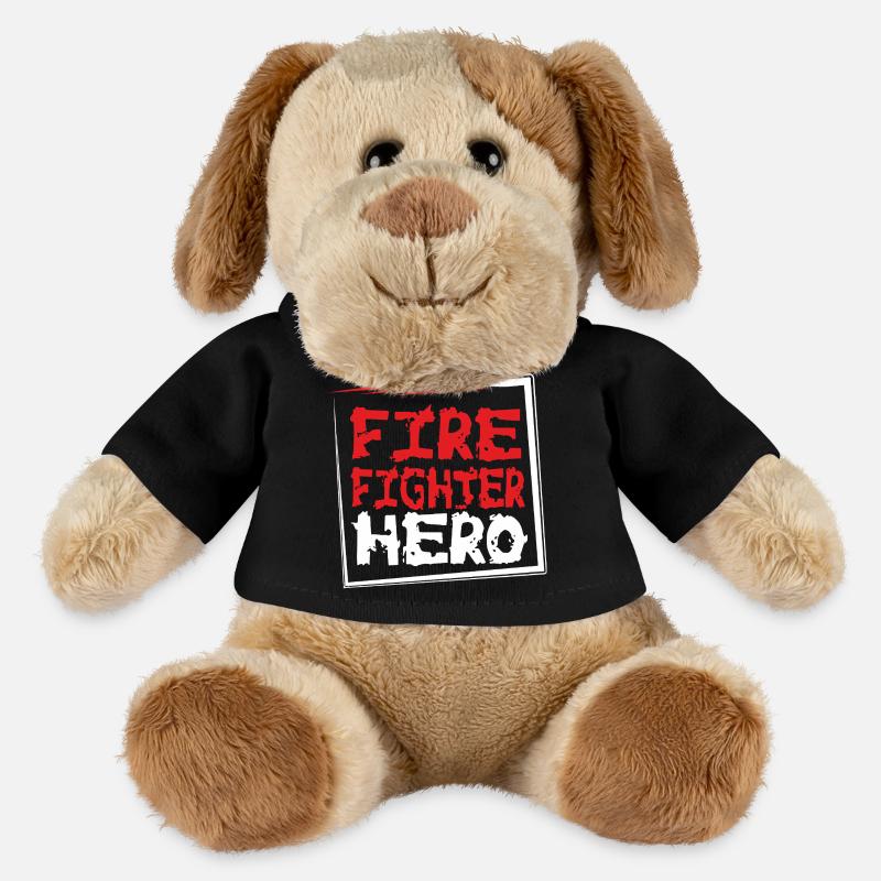 POMPIER-HÉROS - Chien en peluche Helge MiniFeet® - noir