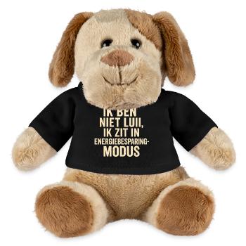 Je suis en mode économie d’énergie - Chien en peluche Helge MiniFeet® - noir - Devant