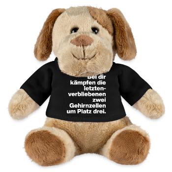 BEI DIR KÄMPFEN GEHIRNZEELLEN, SARKASMUS, FRECH - MiniFeet® Hund Helge - Schwarz - Vorne