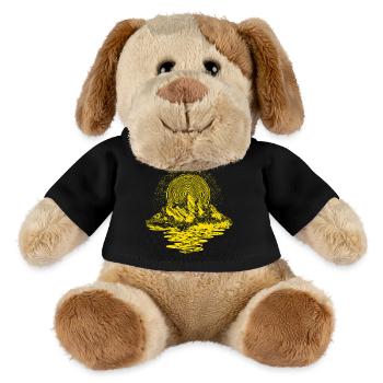 Sonnenkranz über Bergsee - MiniFeet® Hund Helge - Schwarz - Vorne