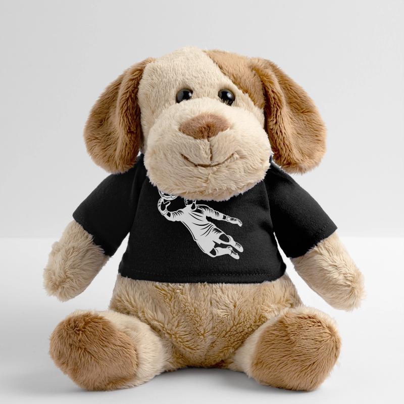 Fußballtorwart bei einer Glanzparade im Sprung MiniFeet® Hund Helge