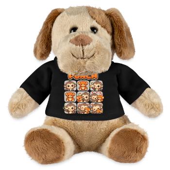 Affe Süßer Baby Faustschlag Geschenk - MiniFeet® Hund Helge - Schwarz - Vorne