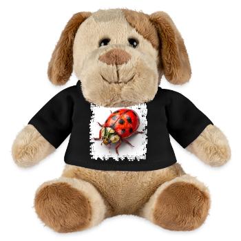 Roter Marienkaefer Muster Shirt - MiniFeet® Hund Helge - Schwarz - Vorne
