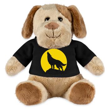 Mondsilhouette Wolfheulen - MiniFeet® Hund Helge - Schwarz - Vorne