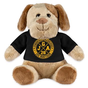Enterrement de vie de garçon 2026 Le mariage de garçon - Chien en peluche Helge MiniFeet® - noir - Devant