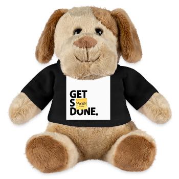 Get Stuff Done Monday Lustiges Büro Poster - MiniFeet® Hund Helge - Schwarz - Vorne