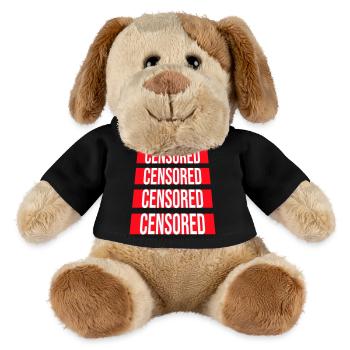 Censored Funny Statement Freedom Logo - MiniFeet® Dog Helge - black - Front