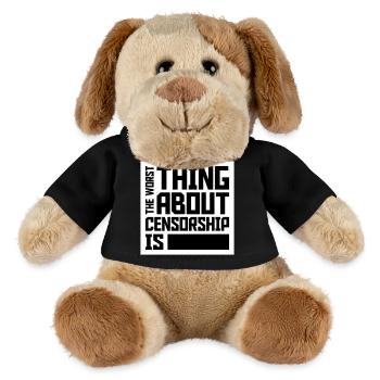 The Worst Thing About Censorship Is Funny Irony - MiniFeet® Dog Helge - black - Front