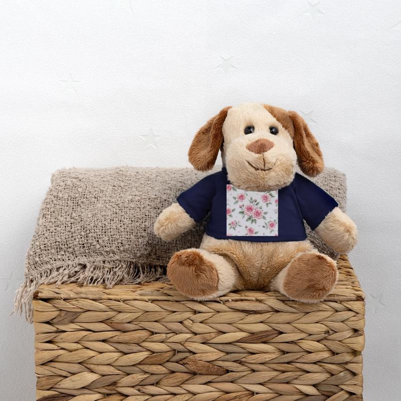Rosen-und-Herzen-Muster MiniFeet® Hund Helge