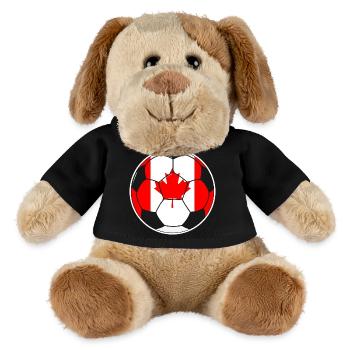Football - Équipe Canada - Chien en peluche Helge MiniFeet® - noir - Devant