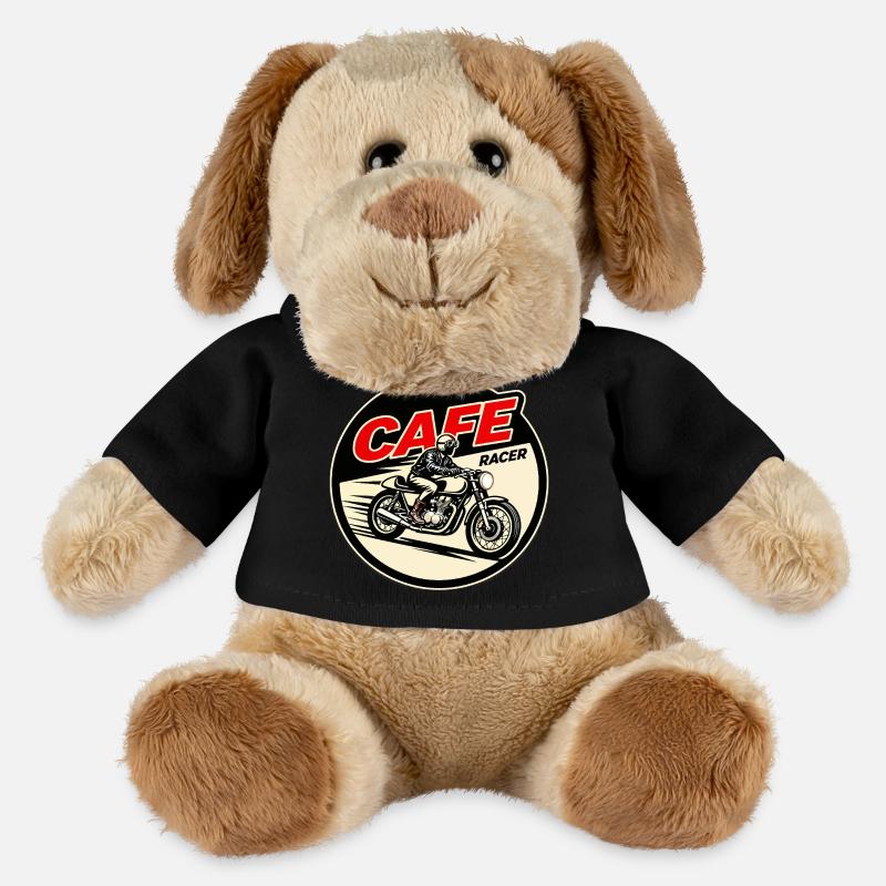 Cafe Racer Vintage Logo Circle - MiniFeet® Hund Helge - Schwarz