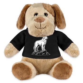 Dog Pyrenean Mountain Patou on Rock - MiniFeet® Dog Helge - black - Front