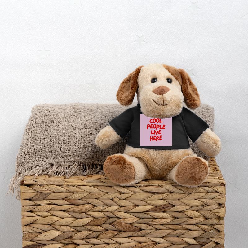 Minimalist COOL PEOPLE LIVE HERE Graphic Tee Desgn MiniFeet® Dog Helge