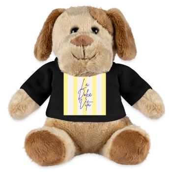 Minimalist LA DOLCE VITA Graphic Tee Design - Chien en peluche Helge MiniFeet® - noir - Devant