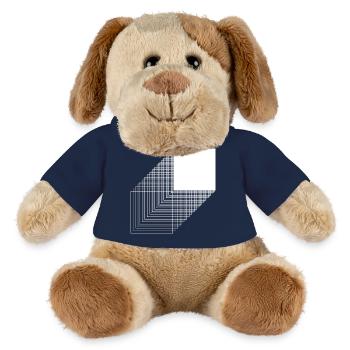 Kühnes quadratisches Bauhaus-Design - MiniFeet® Hund Helge - French Navy - Vorne